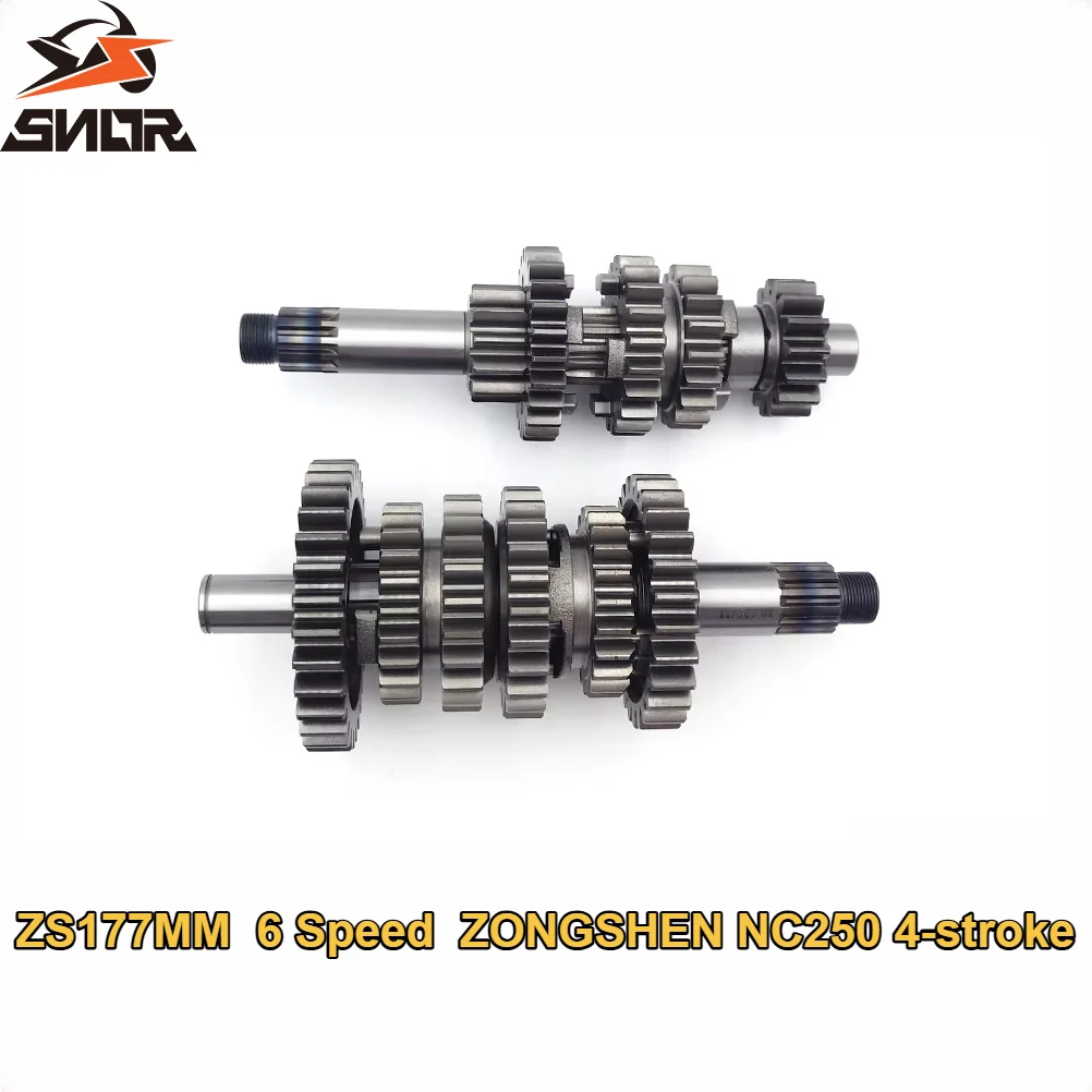 SNOR Motorcycle 6 Speed Main Countershaft Assy Transmission Gear For ZONGSHEN NC250 ZS177MM 4-stroke Engine Accessories KEWS GR