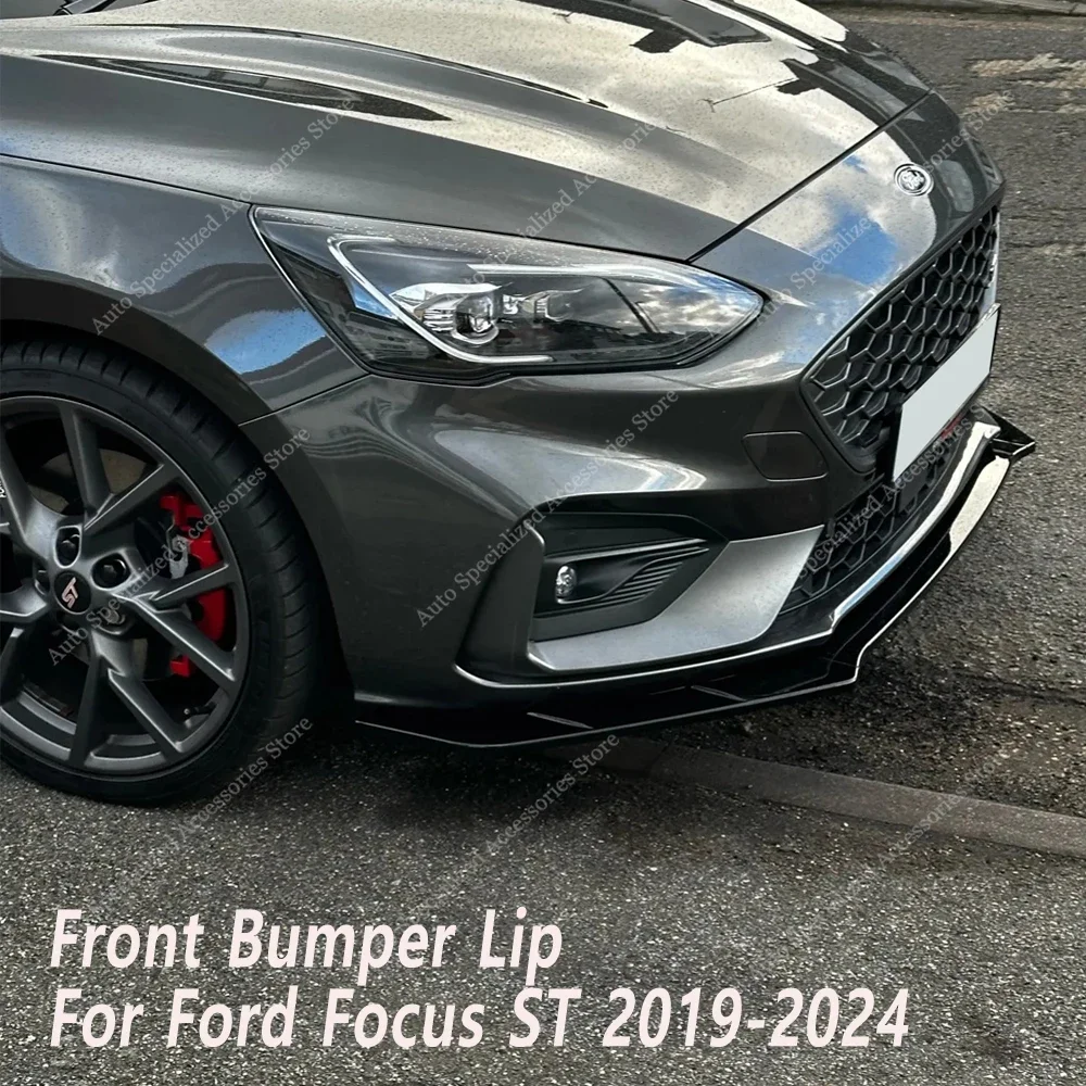 For Ford Focus ST MK4 MK4.5 C519 Maxton Style Front Bumper Lip Spoiler Splitter Diffuser Foucs 4 ST ST-line 2018-2024 Bodykits