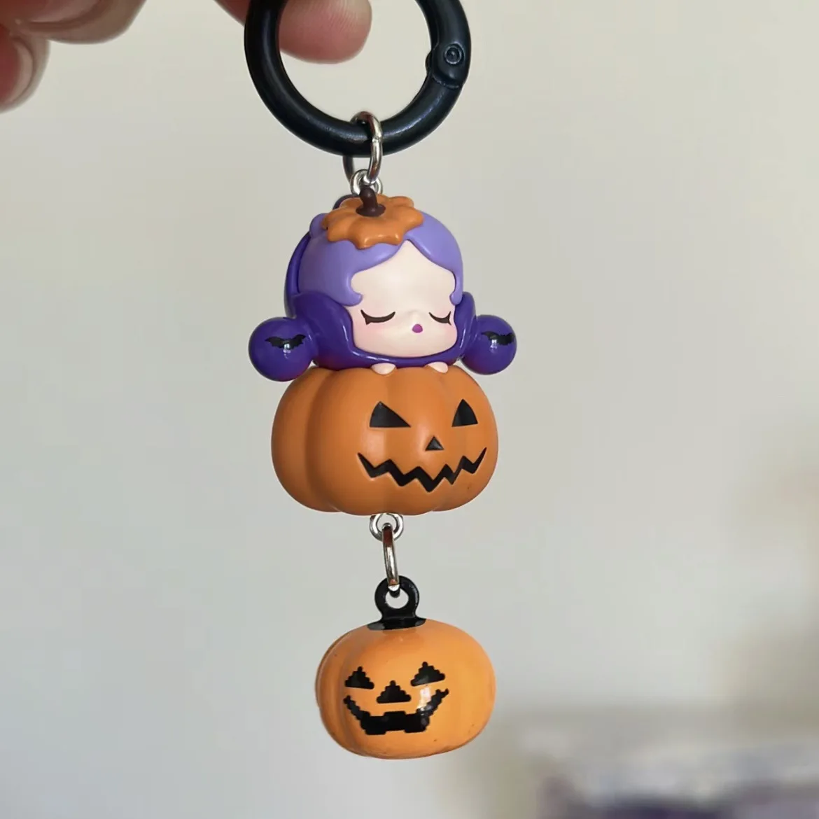 Halloween Pumpkin Series Skullpanda Dimoo Pucky Molly Sweet Bean Labubu Haci Action Figure Doll Toys KeyRing POPBean Keychain