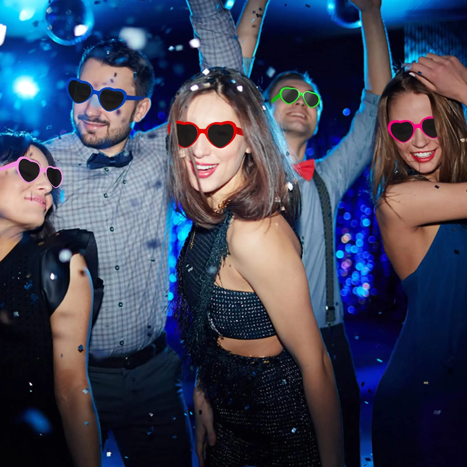 10-100PCS Heart Shaped Effects Glasses Love Diffraction Eyewear Light Diffraction Sunglasses Rave Party Wedding Party Fireworks