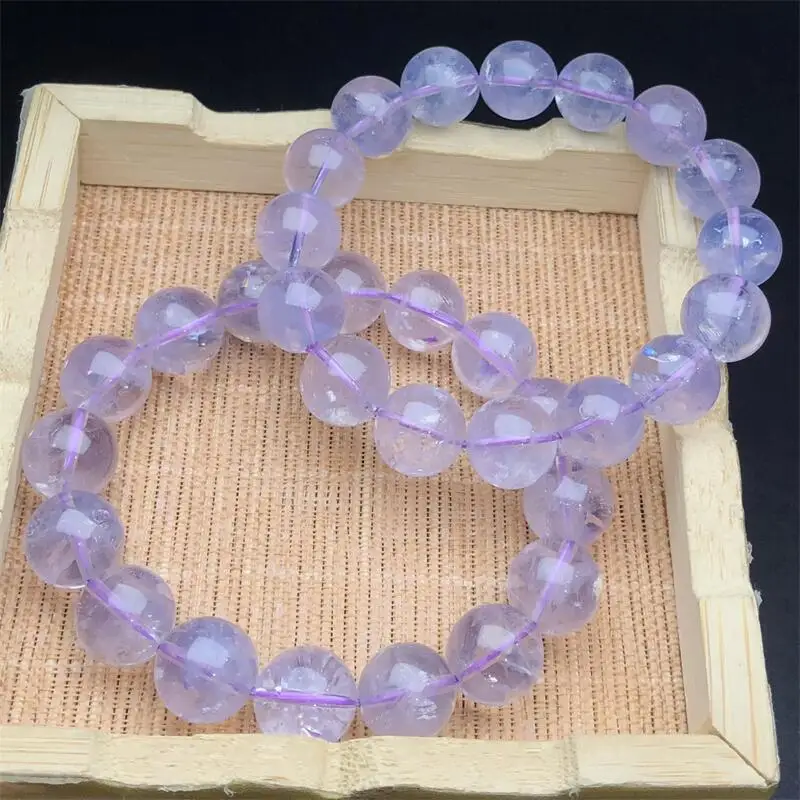 14MM Natural Purple Milky Quartz Bracelet Women Men Handmade Stretch Rope Luxury Jewelry Energy Healing Gift 1PCS