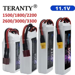 RC 자동차 FPV 레이싱 드론용 LiPo 배터리, 3S, 1500mAh, 1800mAh, 2200mAh, 2600mAh, 3000mAh, 3300mAh Deans T 커넥터, XT60, 11.1V