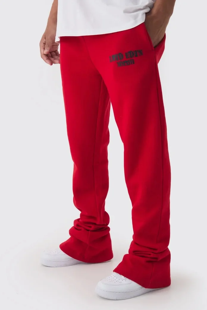 2026 New Model Men Gothic Vertical Graphic Wide Leg Sweatpants Drawstring Loose Straight Baggy Y2K Dark Punk Streetwear Pants.