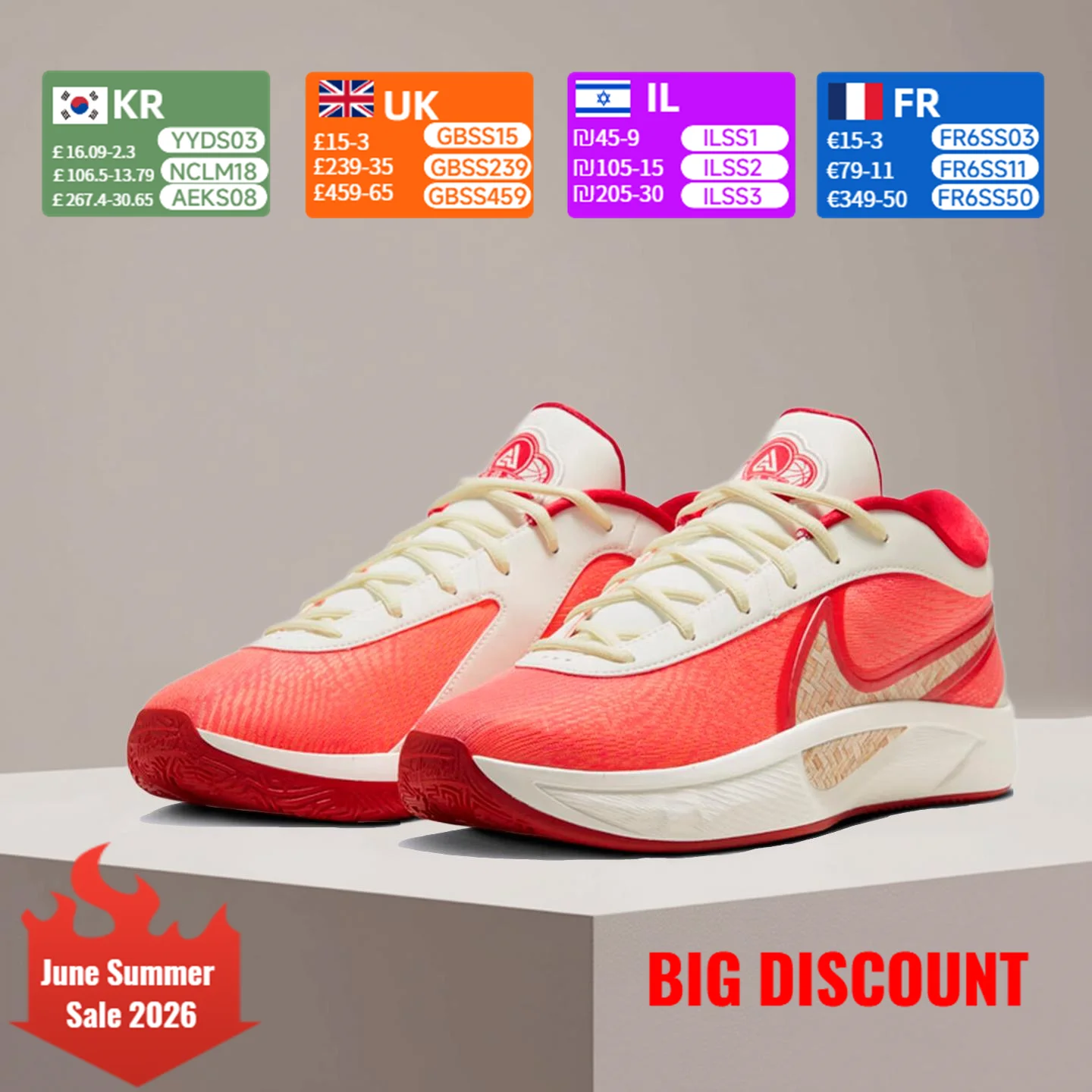 

Nike Giannis Monster 6 “Monster” Unisex Basketball Shoes Slip-Resistant, Durable, Cushioned HQ4079-100
