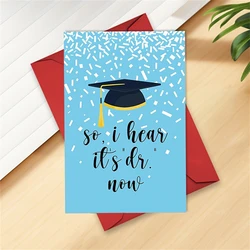 1pc,Funny Congratulation Card for Doctoral Student, Congratulatory Card for PHD Graduate, Doctorate Graduation Card, I Hear It’s