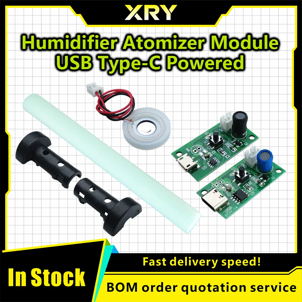 USB Mini Humidifier DIY Kits Mist Maker and Driver Circuit Board Fogger Atomization Film Atomizer Sheet Mini Oscillating