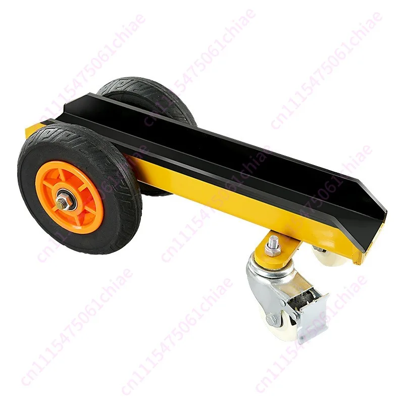Stone Handling Pushcart Four Wheel Loading Truck Heavy Channel Steel Solid Rubber Universal Wheel Handcart Worker