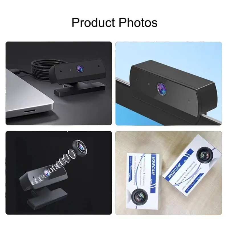 For PC Laptop Plug And Play Computer Camera USB Webcam With Dual Microphone HD1080P 60Fps FHD Mini Web Camera