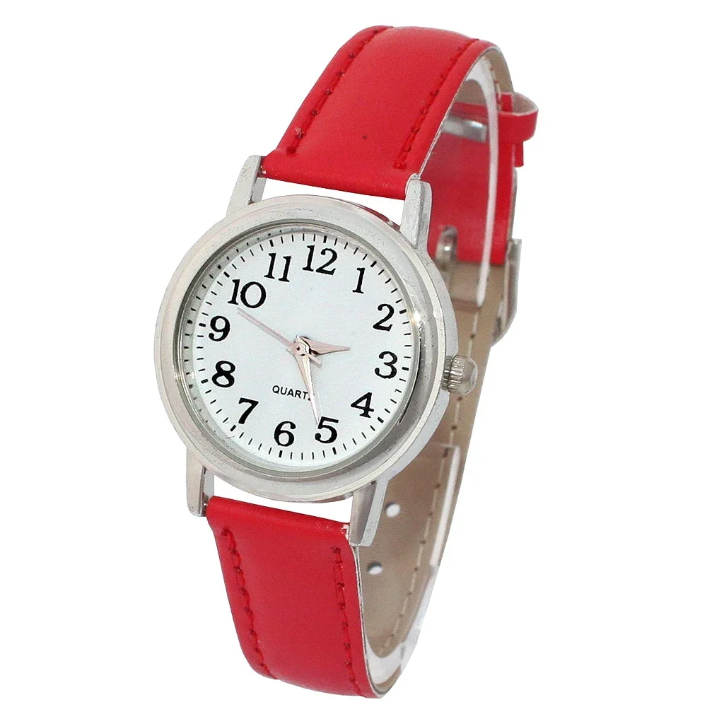 ساعة جديدة للنساء موضة عادية حزام جلد ساعات بسيطة للسيدات كوارتز ساعة فستان ساعات المعصم Reloj Mujer Girls Wach