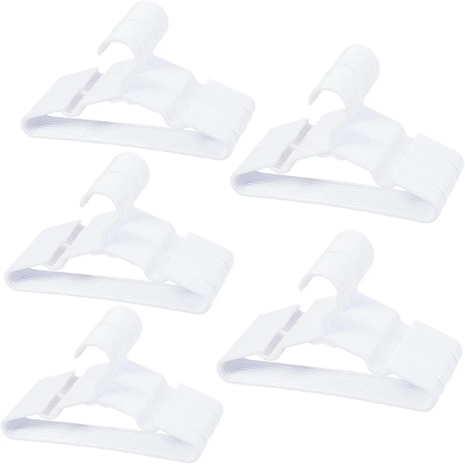 

100 белых детских вешалок, нескользящие вешалки для брюк новорожденных, ультратонкие вешалки для детской одежды