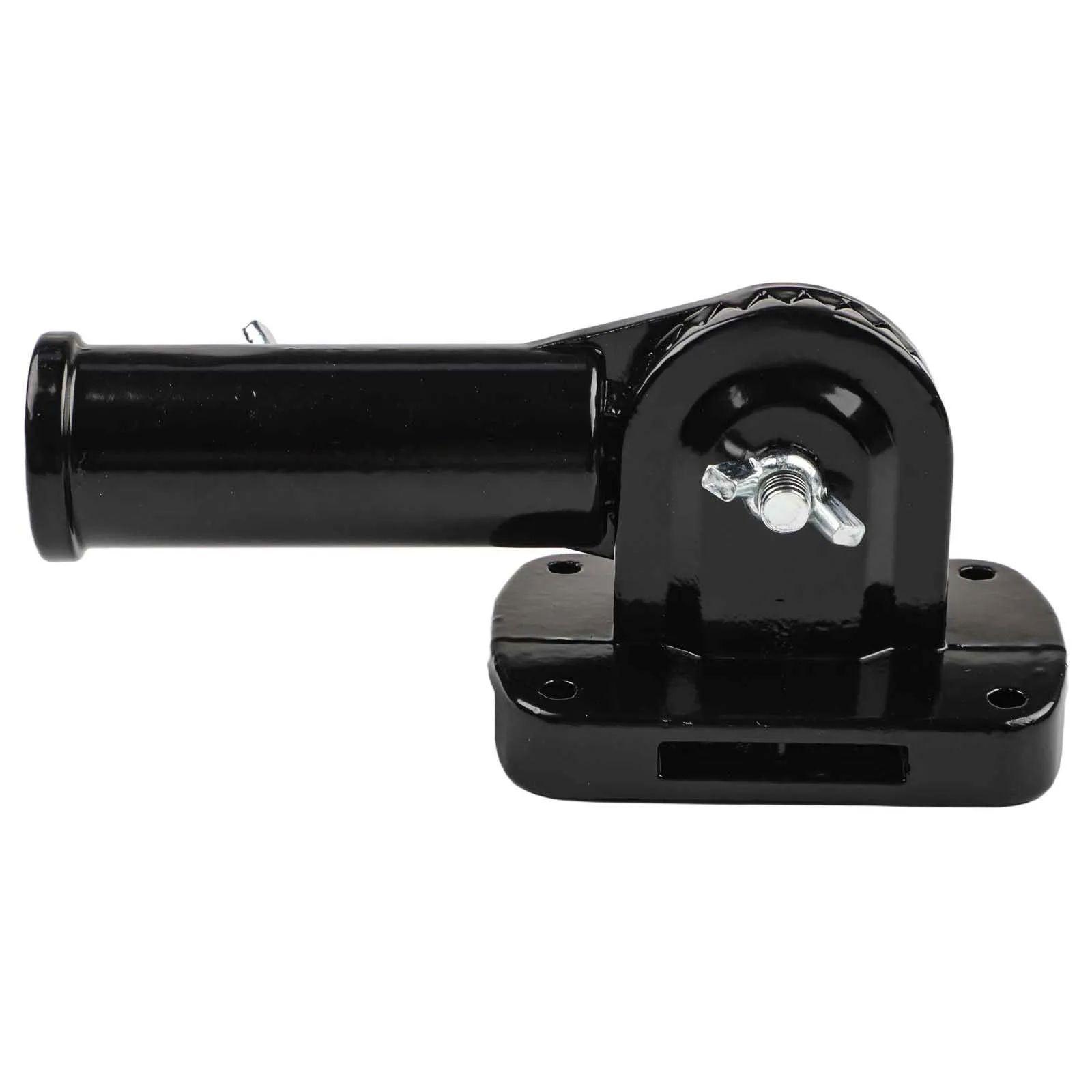 Outdoor Wall Mount Flagpole Base in Aluminum Alloy Featuring 180 Degree Adjustment and Secure Clamp for Stable Flag Display