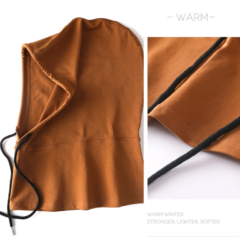Sturmhaube aus 100er Baumwolle, weich, leicht, dünn, selbsthaubend, mit Kapuze, Sommermütze, Damen, vier Jahreszeiten, Herren, Schlafmütze, Laufen, Streetwear – Detail 16