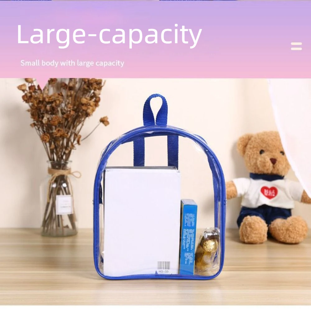 Nueva mochila impermeable para niños, bolsas transparentes para aperitivos y juguetes, bolsa con cremallera para almacenamiento de gelatina, bolsas de regalo impermeables, mochila para niños