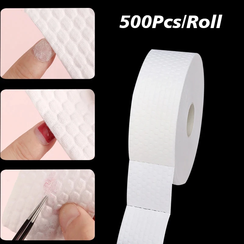 500/300枚入り 糸くずの出ないネイルコットン UVジェルネイルチップ用 ポリッシュリムーバーワイプ ペーパーパッド ネイルクリーナーパッド マニキュアクリーニングツール