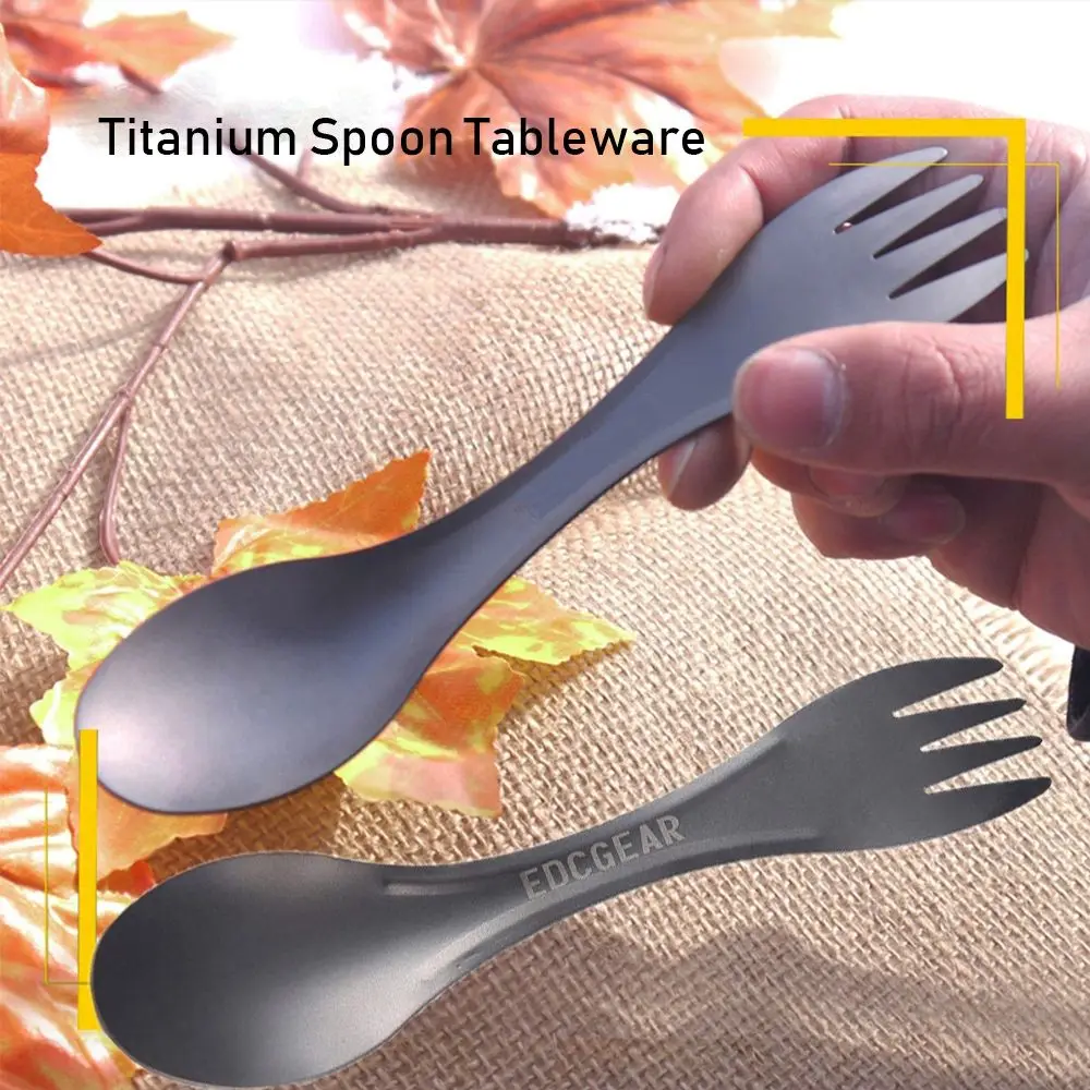 High Quality Ultralight Accessories Outdoor Cookware Camping Traval Picnic Fork Spoon TiTo Titanium Spork