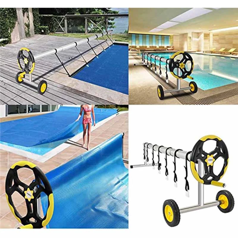 ABJO-Pool Ruler Solar Cover Reel Attachment Kit Pool Cover Tightening Straps For Inground Swimming Pools