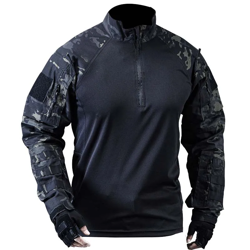 Multicam Military Uniform Combat Shirt Tactical Shirt Long Sleeve Paintball Camping Hunting Clothing Airsoft Paintball Cotton