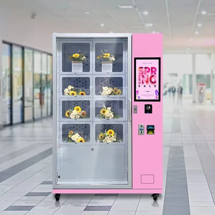 !@Multi-payment Visual Floral Bouquet Vending Machine 2-16 ℃ Constant Temperature Preservation Flower Vending Machine