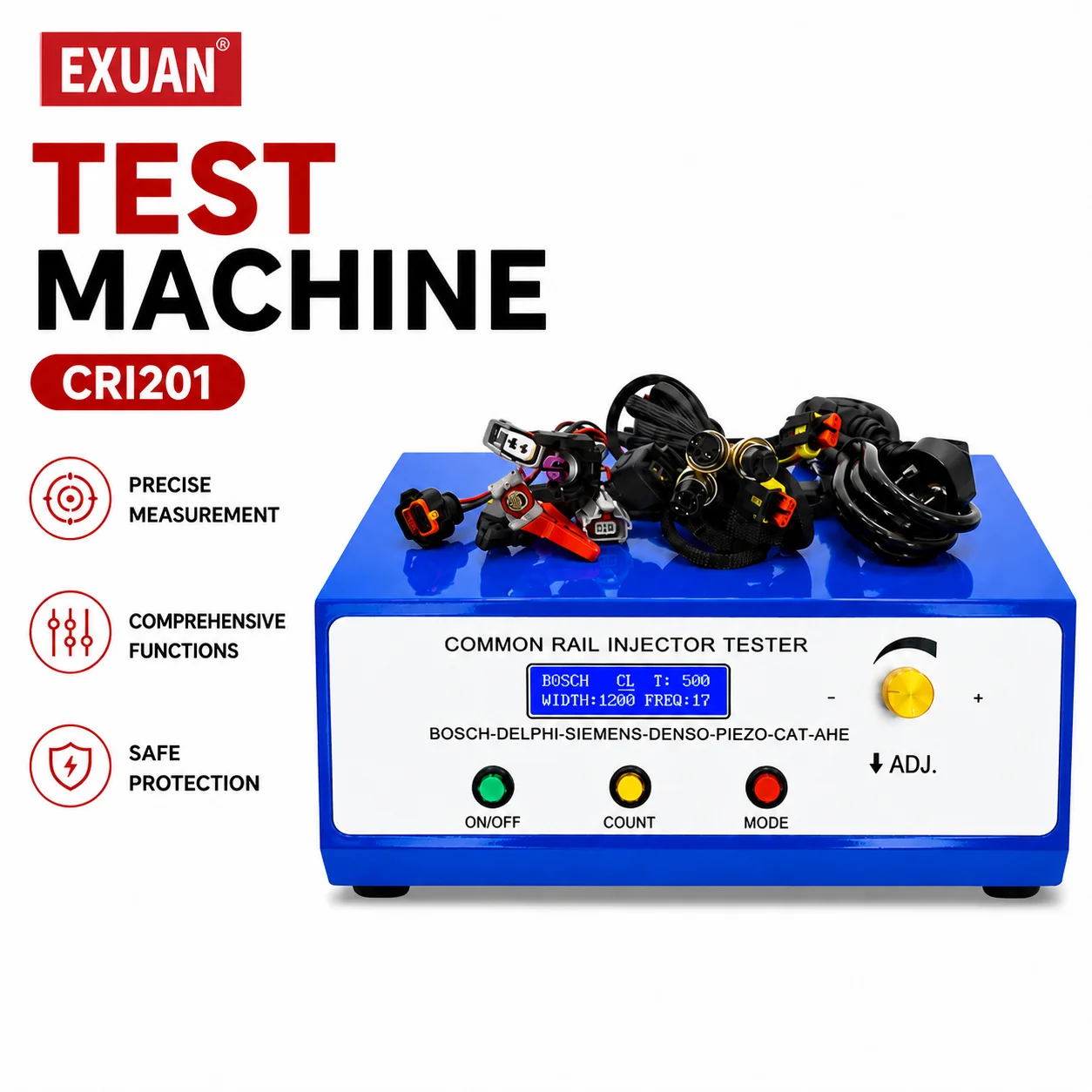 Multifunction Diesel Common Rail Injector Tester Electromagnetic Piezo Injector Tester AHE Test Function Repair Tools