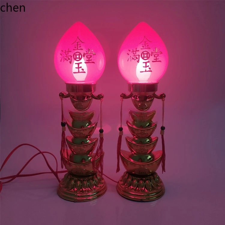 Cz ruyi small ingot ornaments candles for buddha god of wealth ornaments eternal buddha ornaments