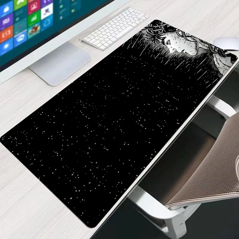 

Black Mouse Pad B-BERSERK Large XXL Rubber PC Computer Gaming Accessories Mousepad Extended Desk Mat Locking Edge Gamer Carpet