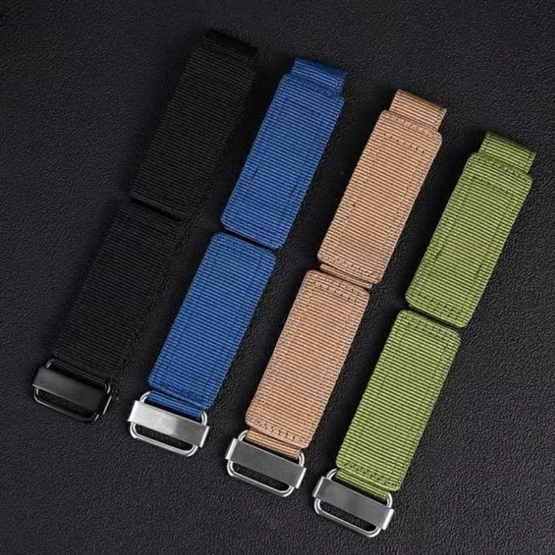 For Breitling Bell&Ross Thick Nylon Watch Band Hook Loop Panerai Canvas Belt 22mm 24mm Sports Wristband Rugged Outdoor Bracelet