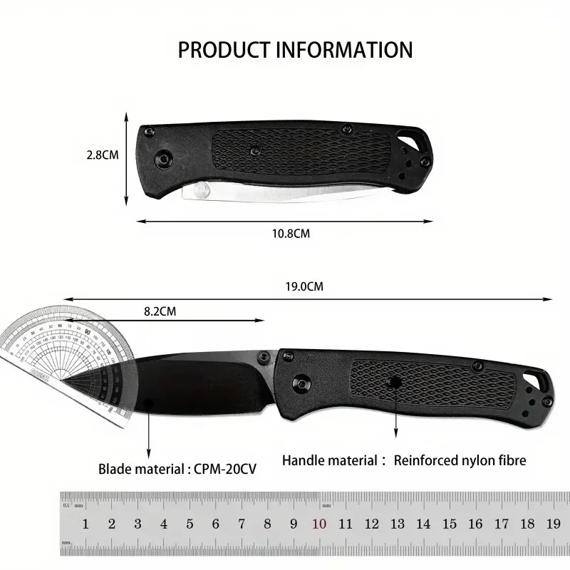 BM 535 Pocket Folding Knife 440C Blade Nylon Fiber Handle EDC Outdoor Camping Hunting Multitool Utility Hiking Survival Knives