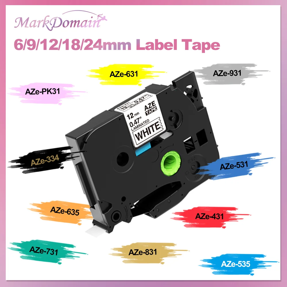 231 TZ Tape 231 Label Tape Compatible for Brother Label Tape 6mm/9mm/12mm/18mm/24mm Labeling Ribbon for Ptouch Label Maker H110