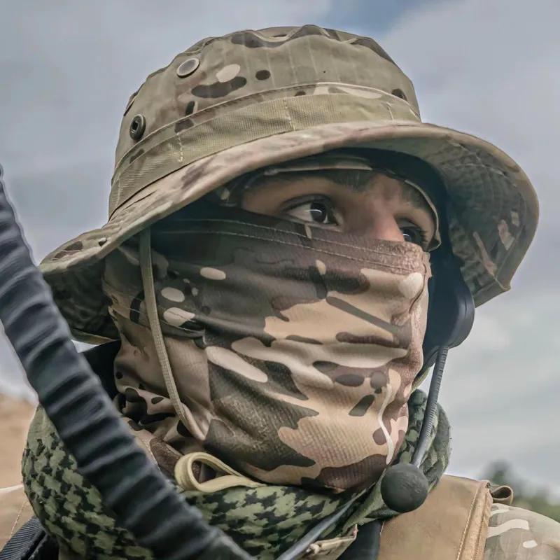 Outdoor Special Forces Tactical Bennie Hat Breathable Sunshade Round Edge Hat Tactical Mountaineering Hat Scarf