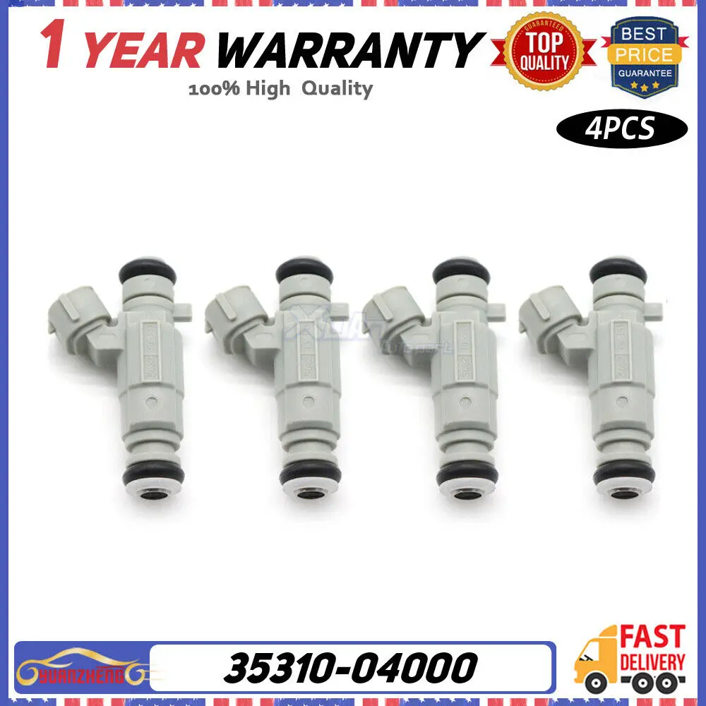 4pcs/lot 35310-04000 Car Fuel Injector Nozzle Fit For Hyundai i10 2016 Kia Picanto Mk2 1.0L 3531004000 35310 04000