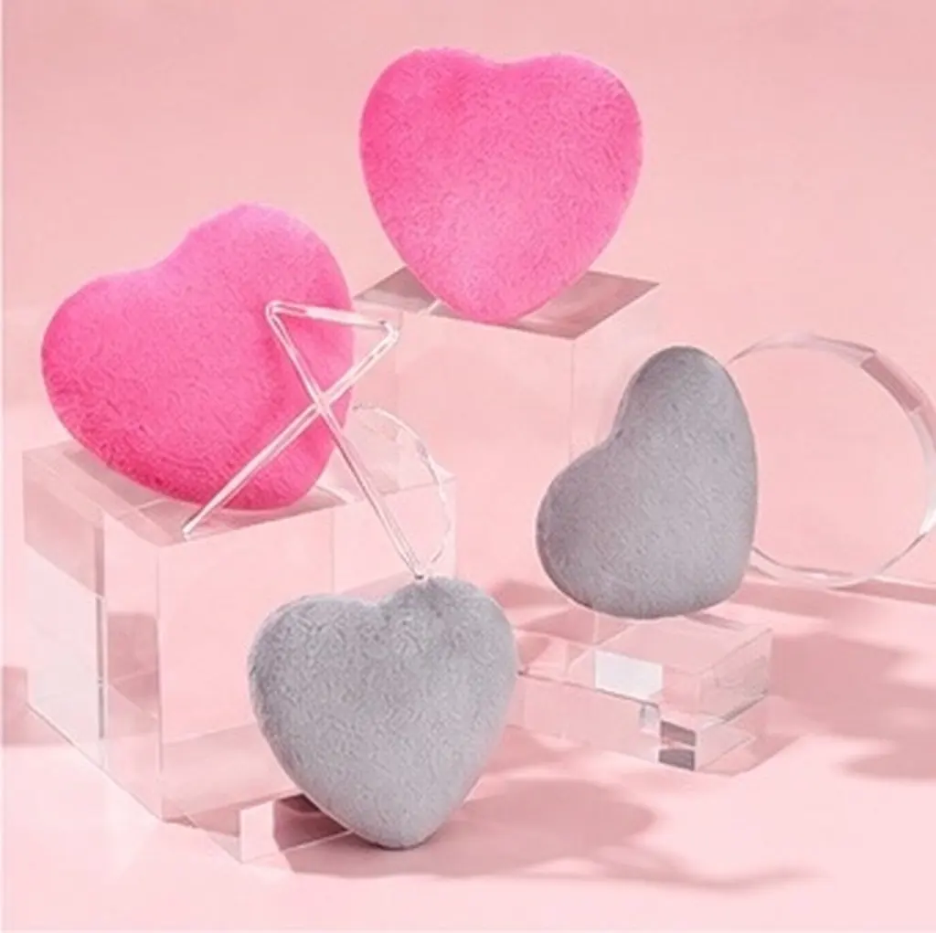 8Pcs Makeup Puff Heart Shape Powder Strap Design for Face Body Loose Powder Foundation Applying Blending Tool