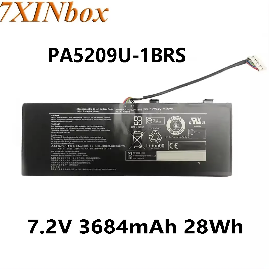 7xinbox แบตเตอรี่ PA5209U-1BRS 7.2V PA5209U แล็ปท็อปสำหรับ L10W-C ดาวเทียมโตชิบา L10-B003 L15W-B1302 L15W-B1208X L15W-B1310