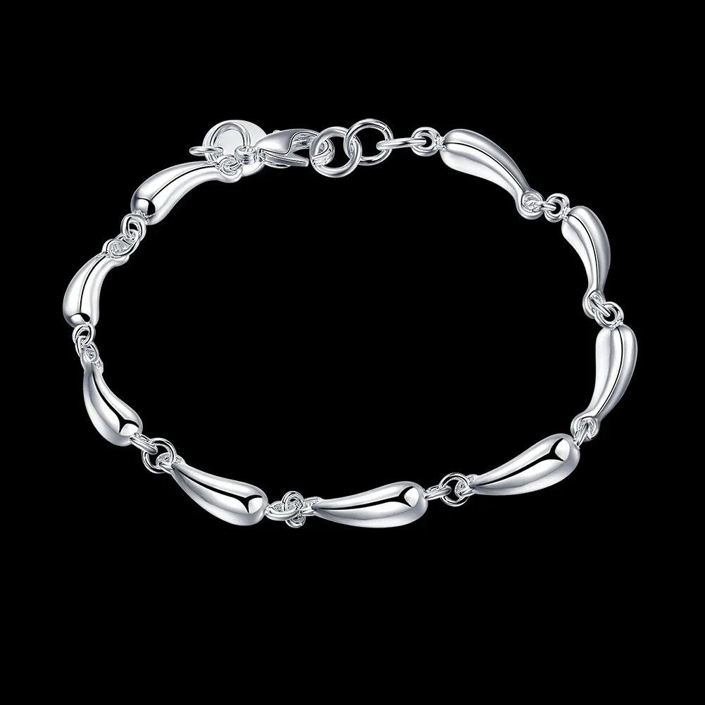 

Hot Fine 925 Sterling Silver Drop Cute Bracelet For Women Lady Fashion Charm Jewelry Wedding Accessories Noble Party Gifts