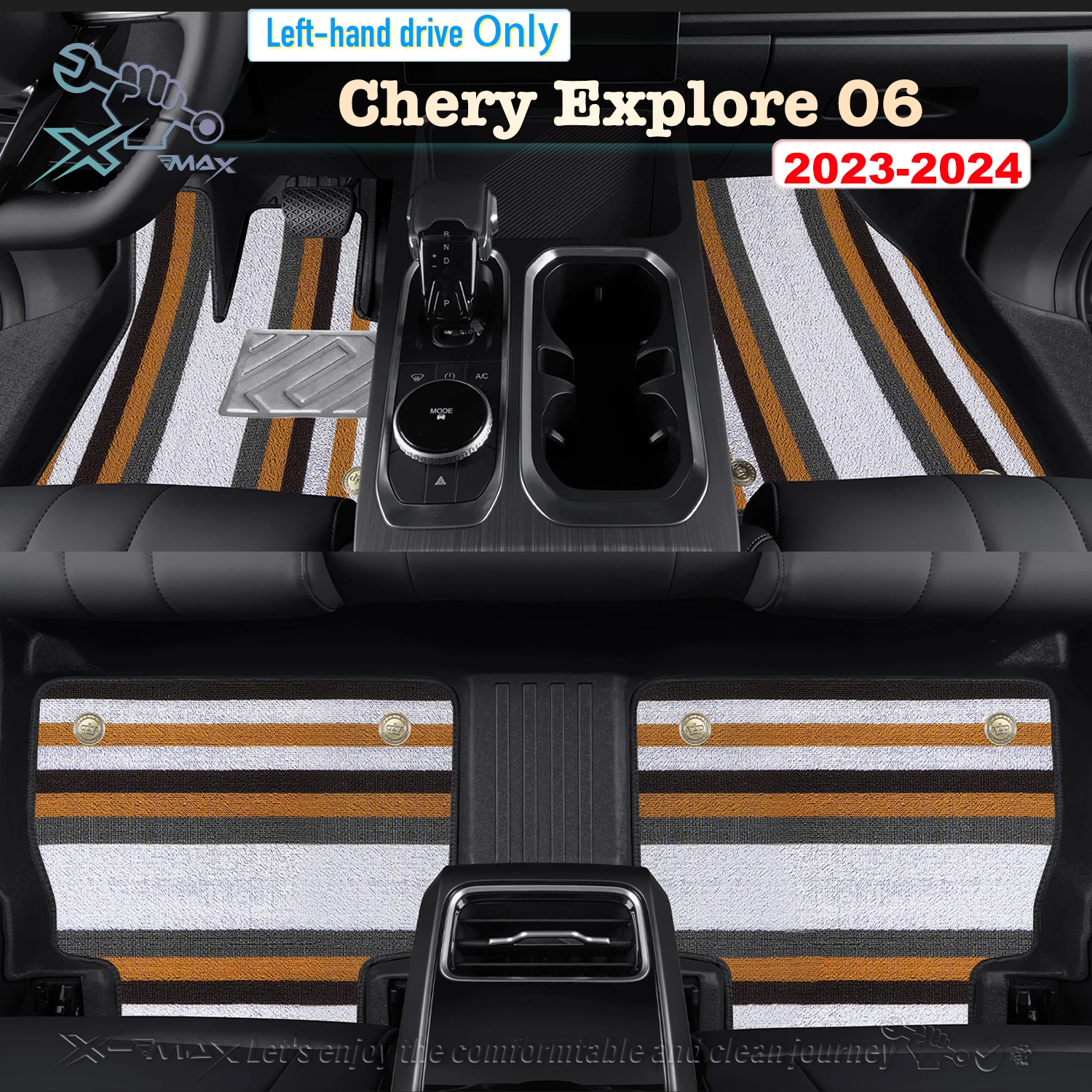 Left-hand Drive Car Floor Mat For Chery Explore 06 2023-2024 Full Surround Foot Mat Automotive Floor Mat Floor Liner Water-proof