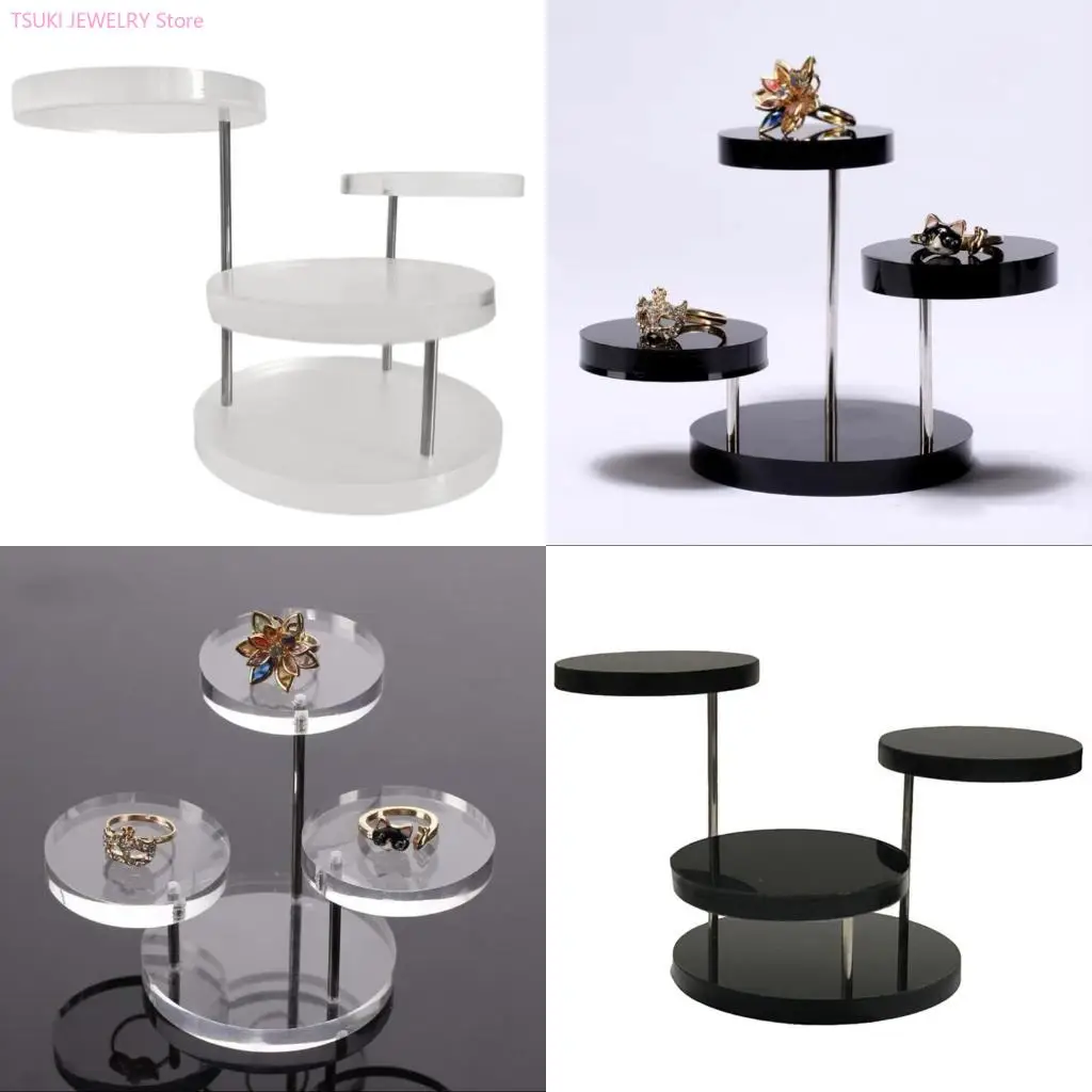 

62KE Durable 3 Layer Jewelry Stand Rack Elegant Jewelry Stand Portable Adornments Jewelry Display Stand Holder