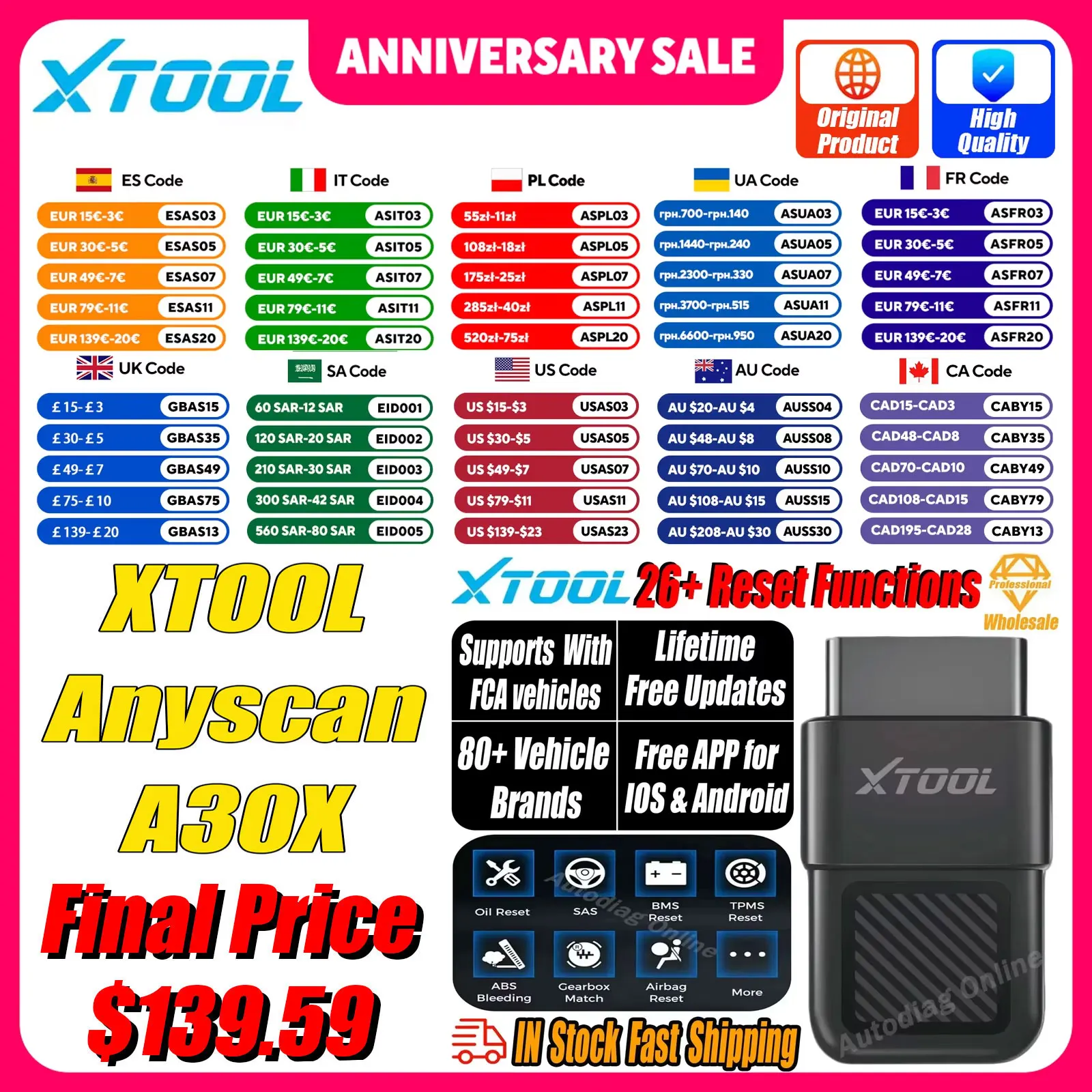 Xtool A30X Car Diag…