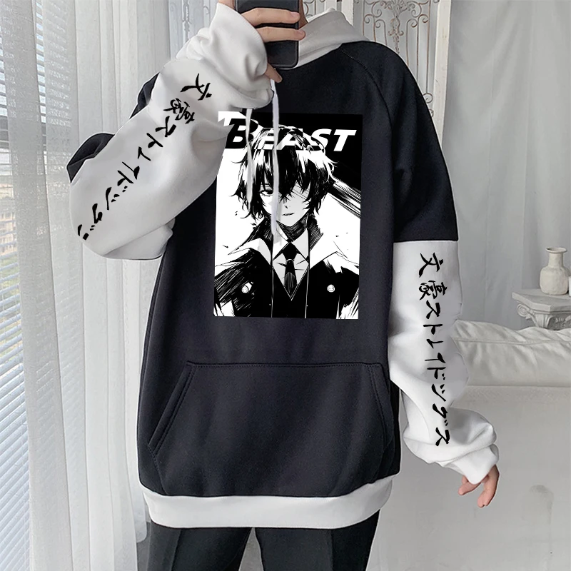 Japan Anime Bungo Stray Dogs Harajuku Osamu Dazai Manga Hoodies Bungou Stray Dogs Streetwear Men Plus Size Winter Sweatshirts