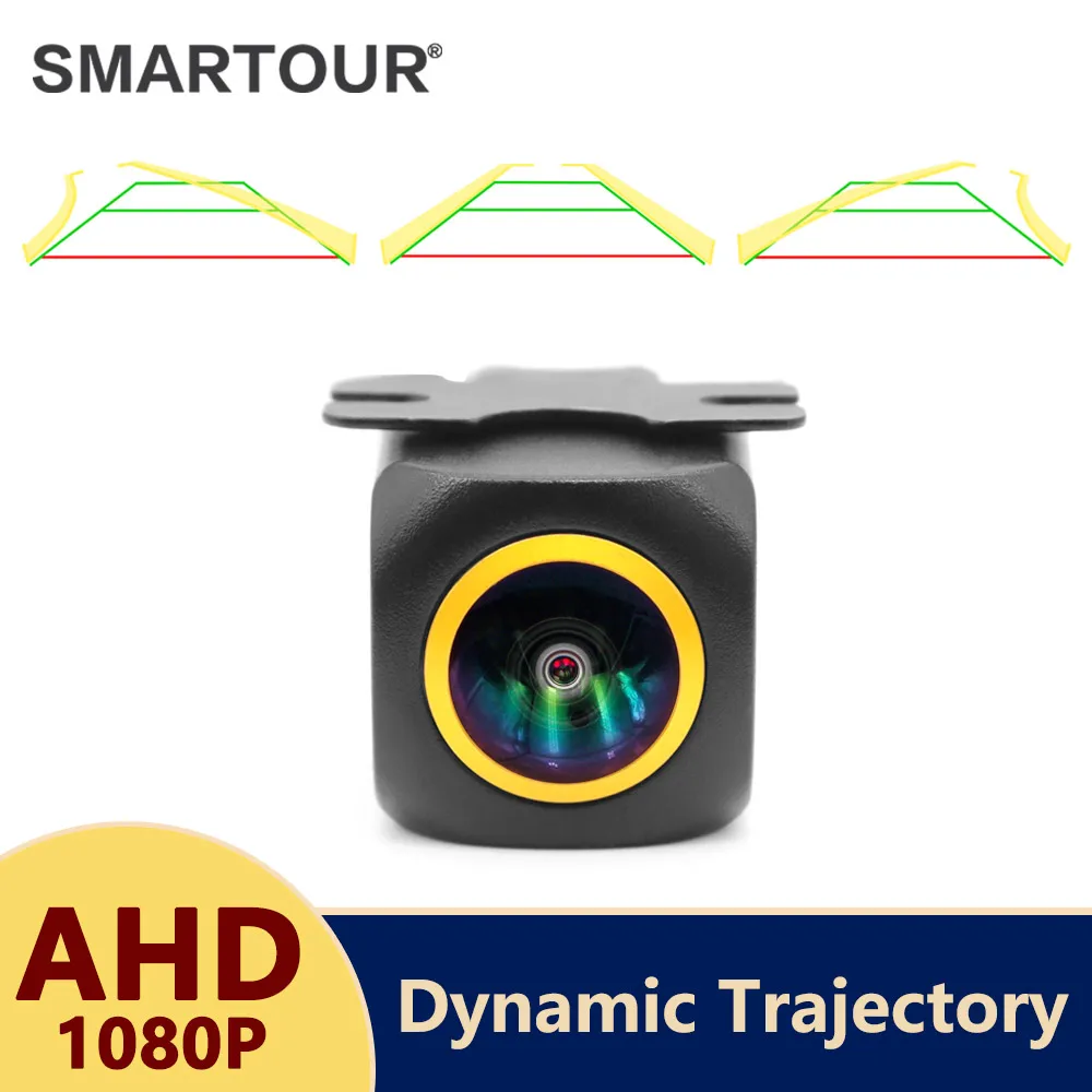 

Smartour Car Rear View Camera AHD 1080P-25 Dynamic Trajectory HD Night Vision Golden Fisheye Lens Track Backup Reverse Camera