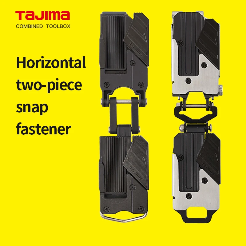 Tajima 2-Pack Safety Buckle Set Double-Lock Coupler + Wire Lanyard Carabiner Heavy-Duty Fall Protection Kit for Construction Cli