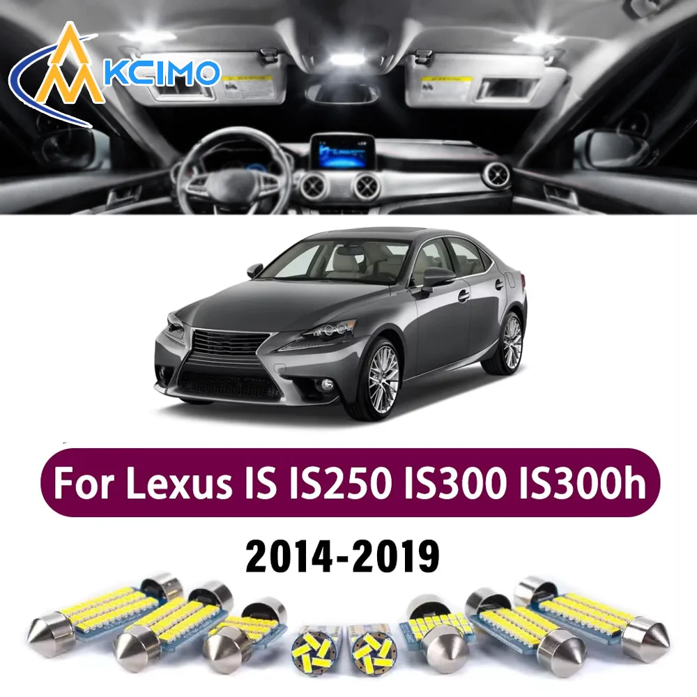 

Premium LED Interior Lighting Kit for Lexus IS IS250 IS300 IS300h IS350 MK3 2014-2019 Error-Free Dome Map Trunk Auto Lamps