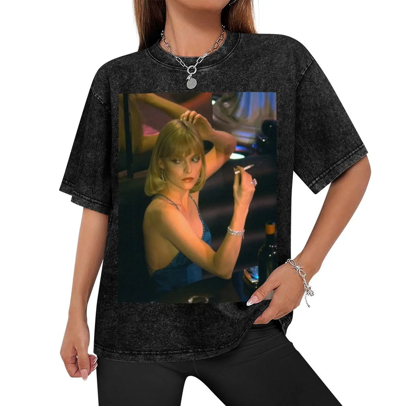 Elvira Hancock / Scarface 1983 T-Shirt tops man t shirt plain black t shirts men