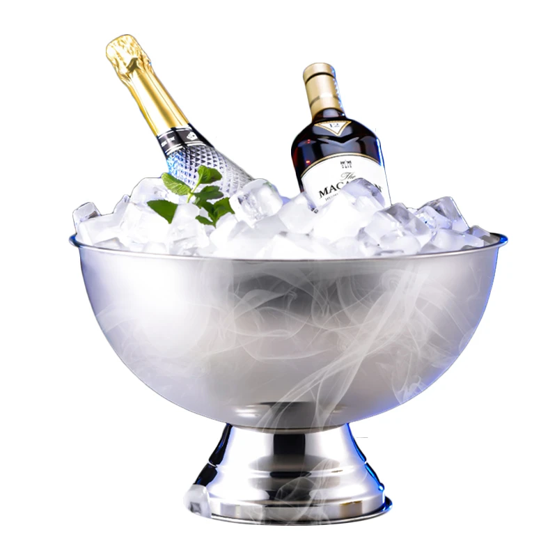 

13L Stainless Steel Ice Bucket Wine Champagne Granule Tube Champagne Barrel Ice Wine Barrel Barware