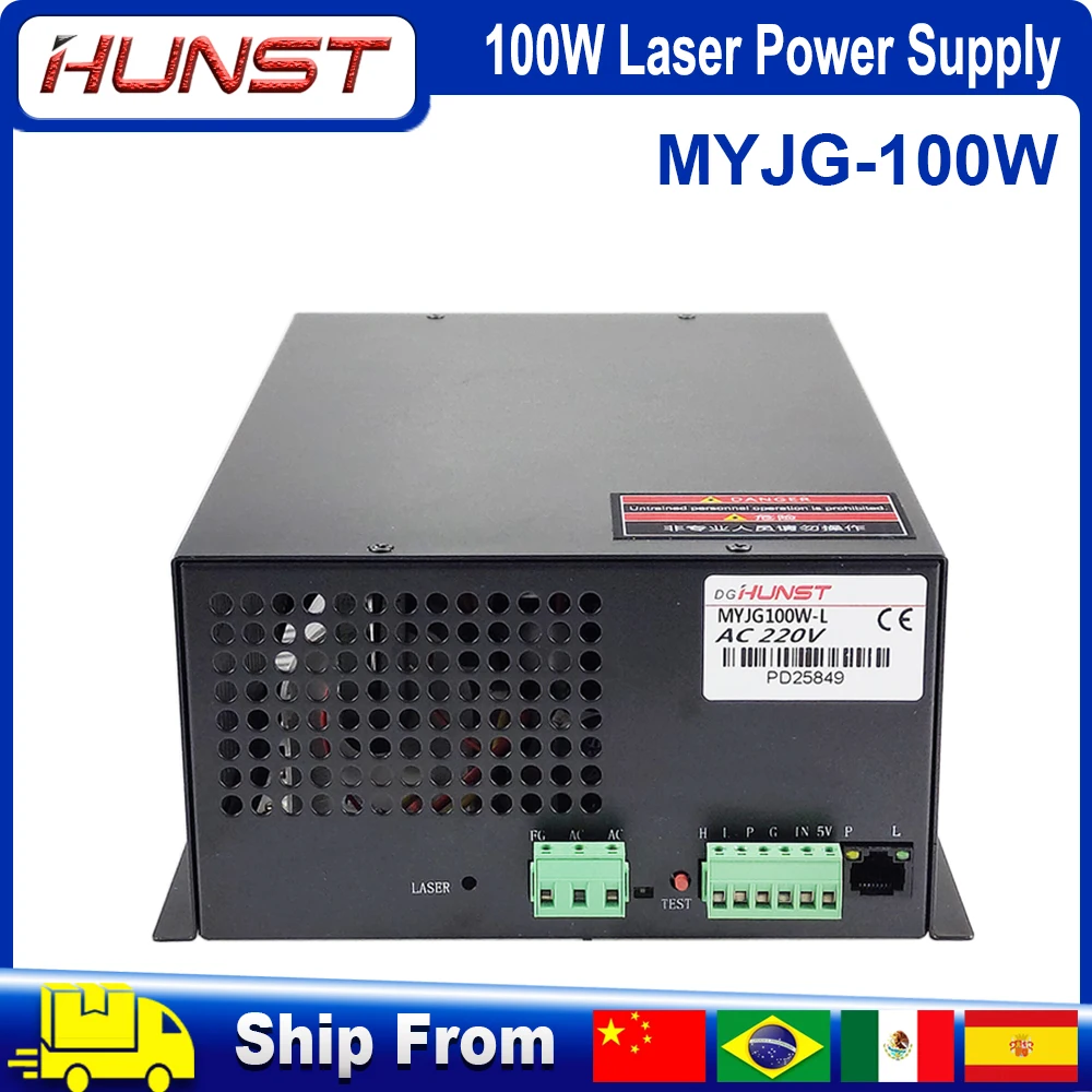 Hunst CO2 Laser Power Supply MYJG-100W Laser Generator For 80W 100W Laser Engraving Cutting Machine Tube