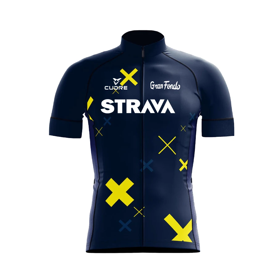 STRAVA велосипедный трикотаж командная летняя одежда для велоспорта Высокое качество MTB дорожная велосипедная одежда высокоэластичные мужские велосипедные рубашки дышащие
