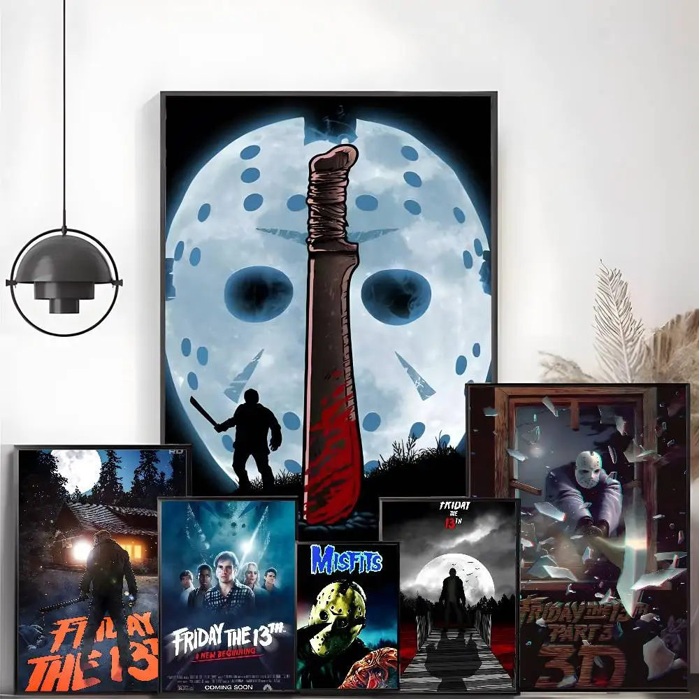J-Jason V-Voorhees Poster Self-adhesive stickers are suitable for any wall surface waterproof moisture-proof