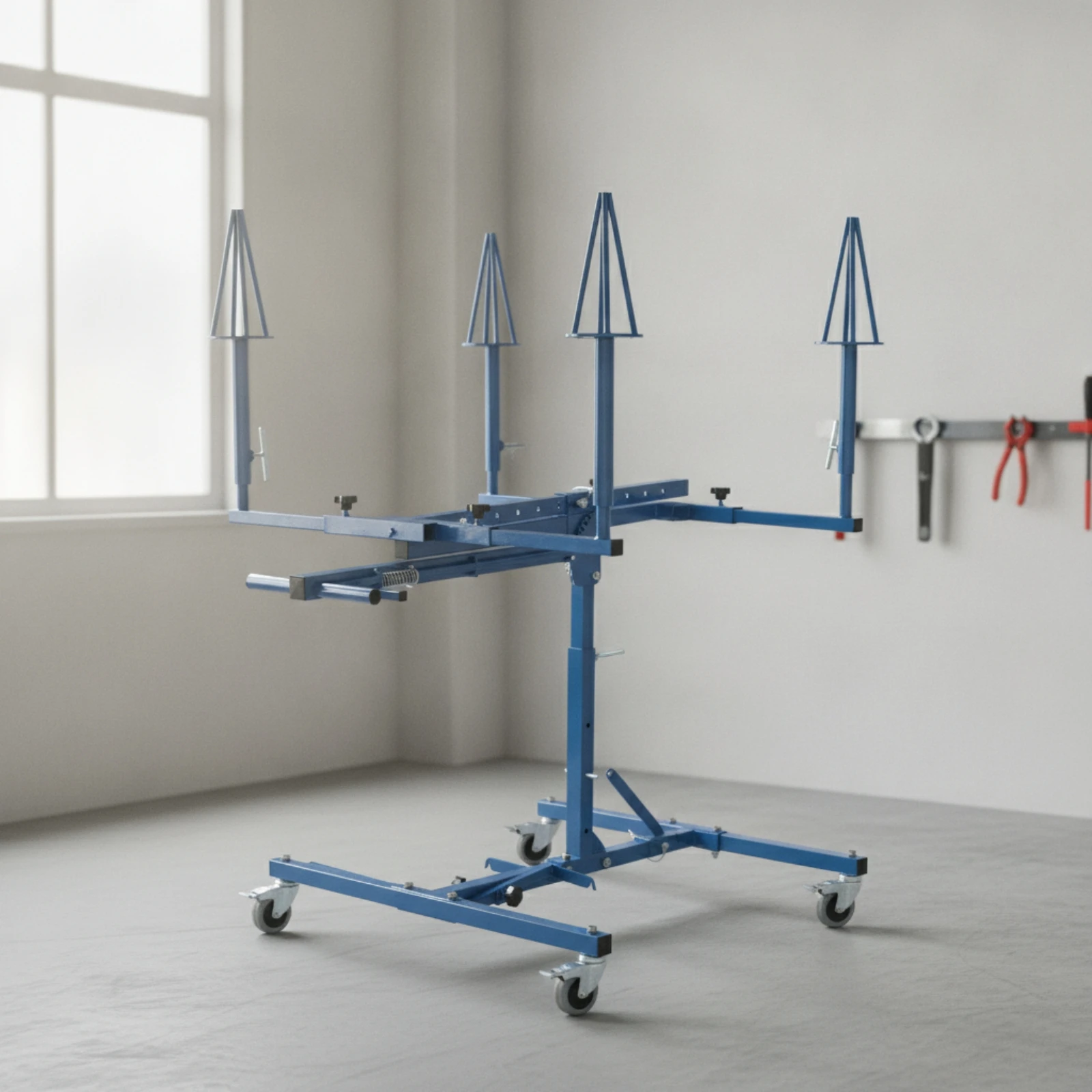 Auto Body Paint Stand with Clamps Mobile Auto Body Panel Holder with Wheels Car Panel Stand with Wheels Easy Mobility Stable - view 6