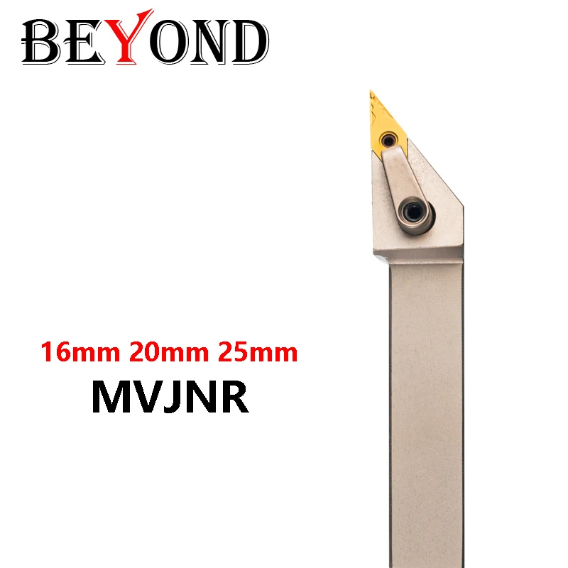 BEYOND MVJNR1616K16 MVJNR2020K16 MVJNR2525M16 Spring Steel External CNC Cutter Shank MVJNR MVJNL 2525 White Nickel Plating Bar