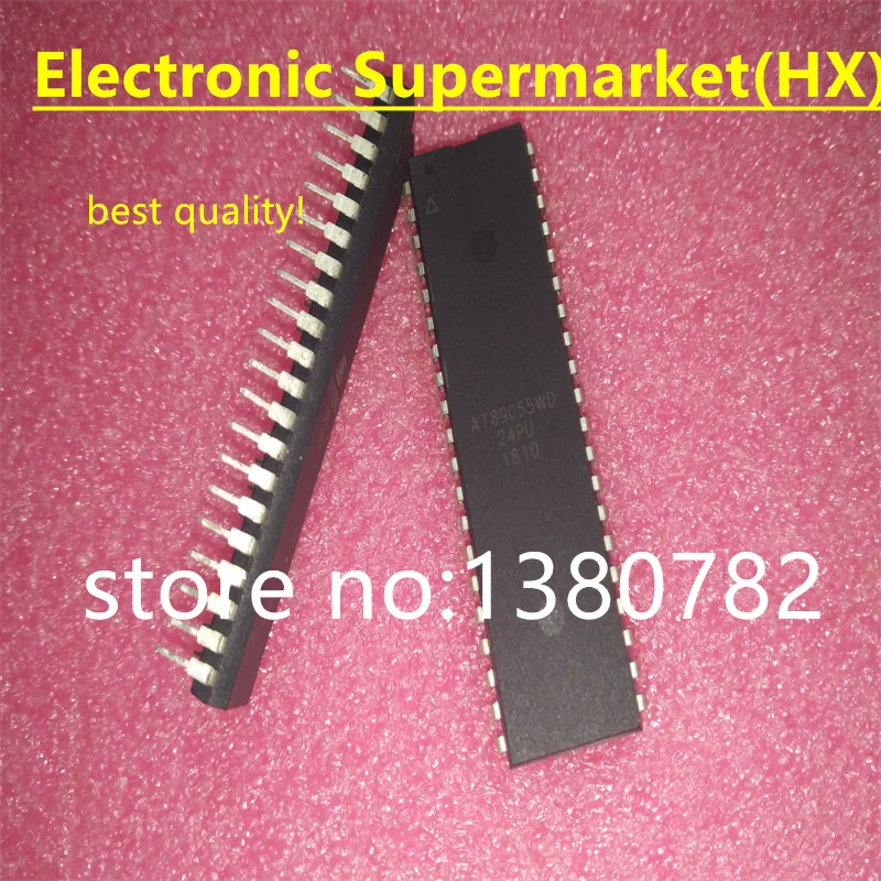 Free Shipping 5pcs-20pcs AT89C55WD-24PU AT89C55 DIP-40 IC In stock!