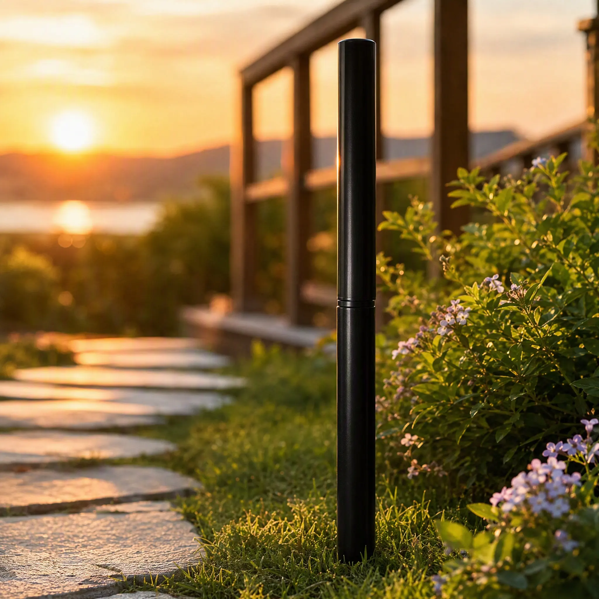 4Sets Landscape Lamp Connectors Reinforced Extension Rods Outdoor Garden Solar Light Stakes Replacement Poles Yard Spike Rod