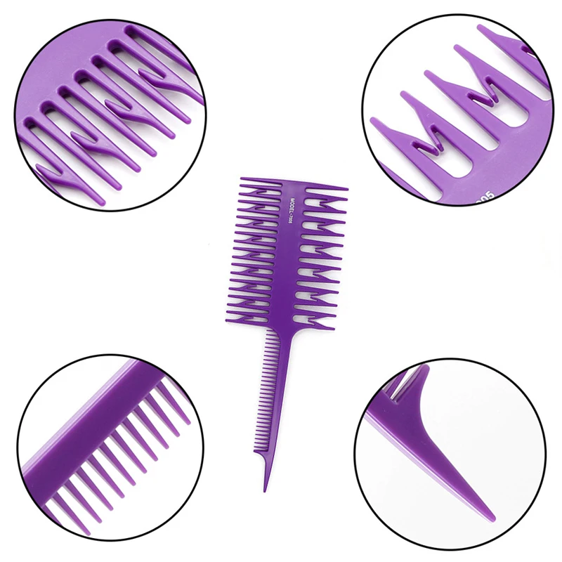 Professional Hair Comb Hair Dyeing Highlight Hair Brush Fish Wide Tooth Zone Comb Barber Hairdressing Comb  Hair Styling Tool